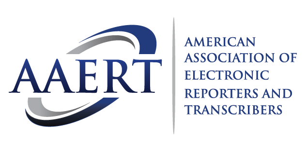 Image of the AAERT logo. American Association of Electronic Reporters and Transcribers.